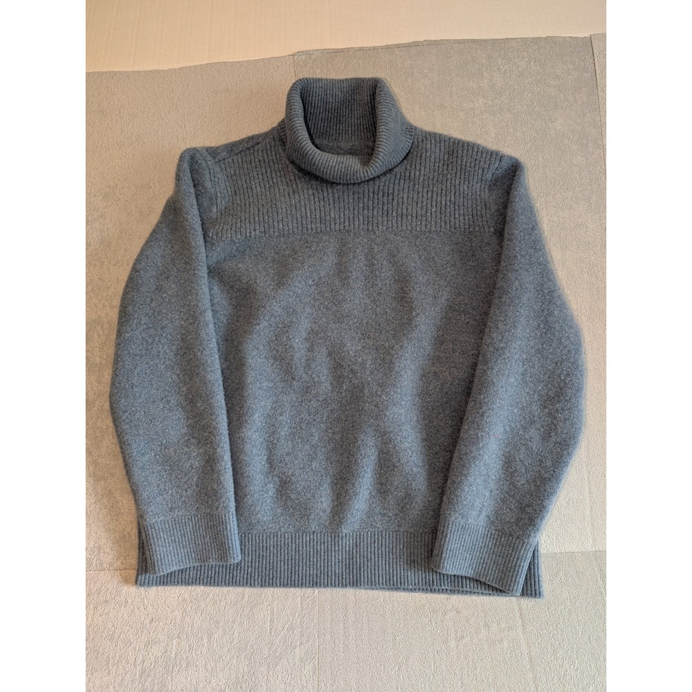 Rogatis Green Wool Cashmere Turtleneck Sweater Blue Korean Size 110